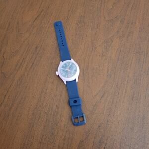 ESQ by Movado One Watch Unisex 42mm Purple Silicone Blue Band ES.50.3.29.569 New